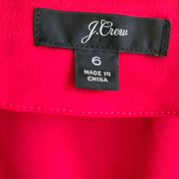 J Crew Blouse, Size 6, Red - Picture 5 of 5